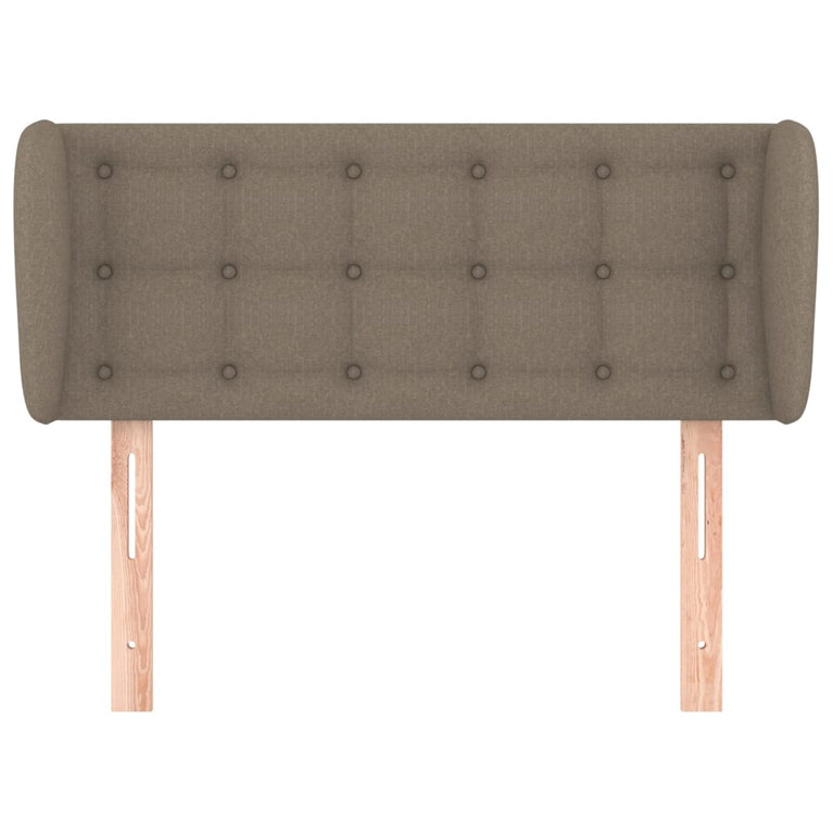 Hoofdbord met randen 83x23x78/88 cm stof taupe