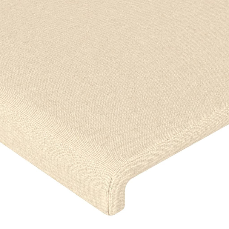 Hoofdbord LED 147x16x78/88 cm stof crèmekleurig