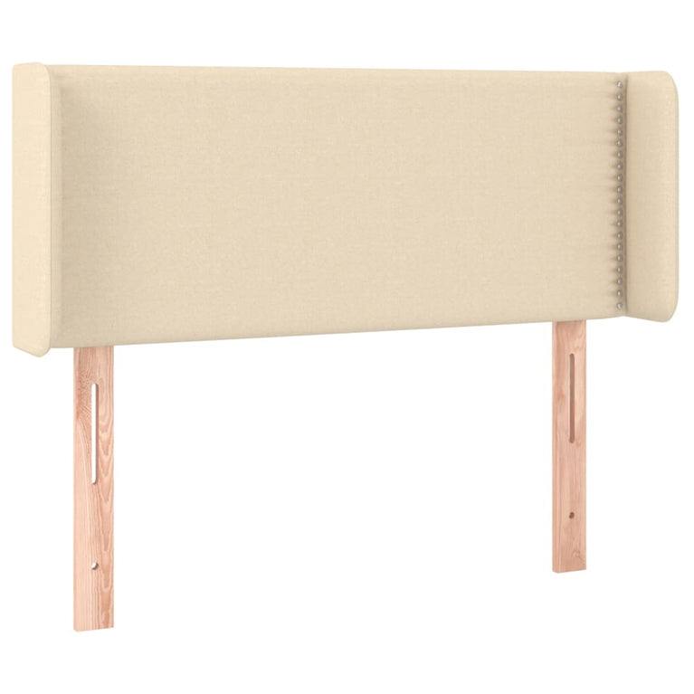 Hoofdbord LED 83x16x78/88 cm stof crèmekleurig