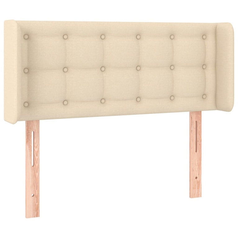 Hoofdbord LED 83x16x78/88 cm stof crèmekleurig