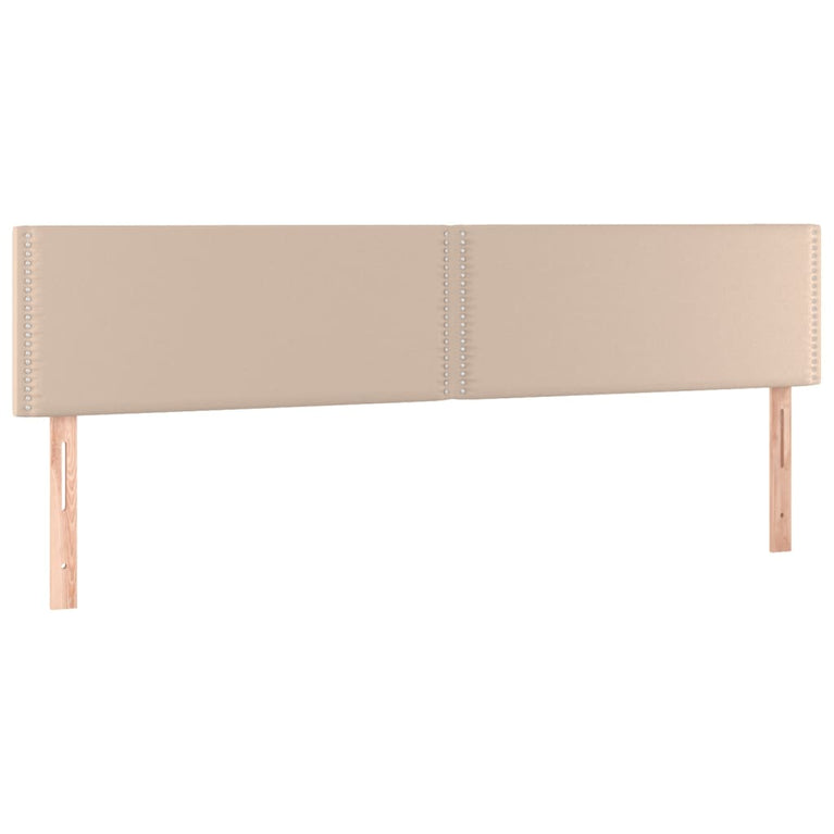 Boxspring met matras kunstleer cappuccinokleurig 180x200 cm