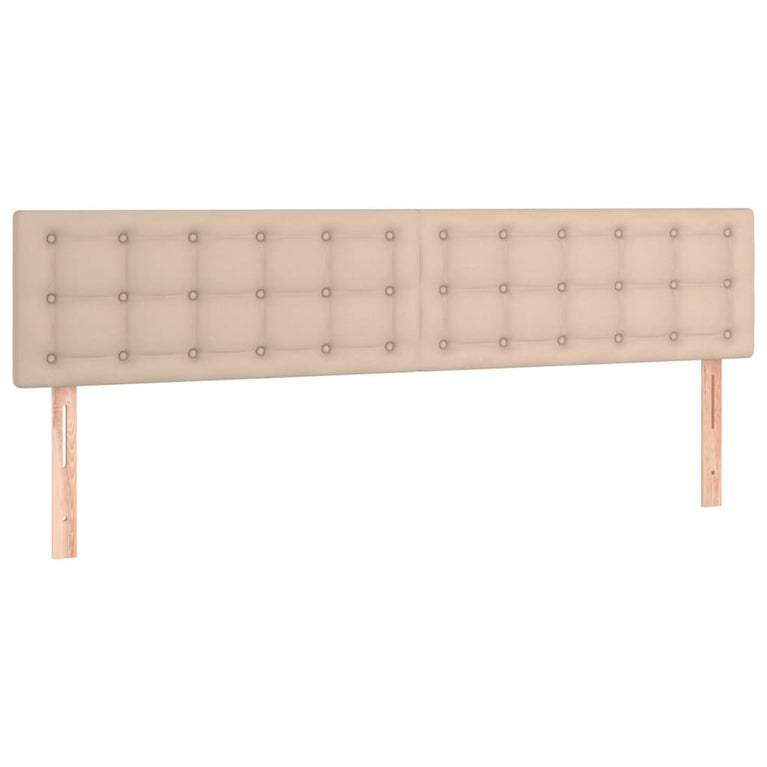 Boxspring met matras kunstleer cappuccinokleurig 160x200 cm