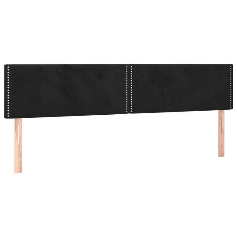 Boxspring met matras fluweel zwart 160x200 cm