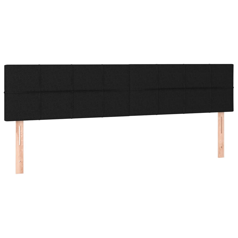 Boxspring met matras en LED stof zwart 160x200 cm