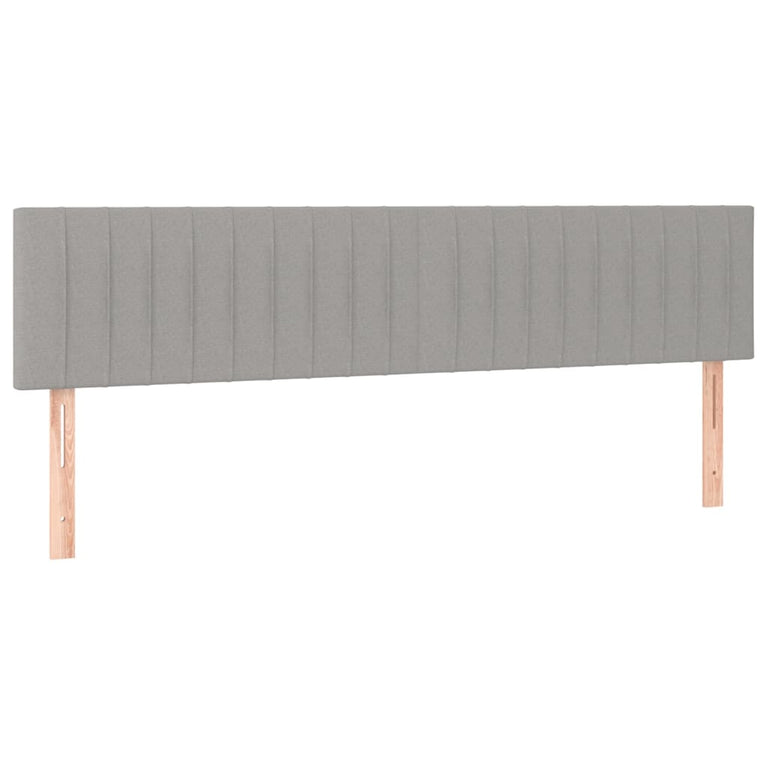 Boxspring met matras stof lichtgrijs 160x200 cm