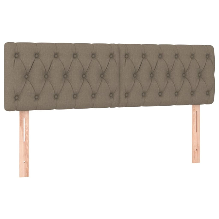 Boxspring met matras stof taupe 140x190 cm
