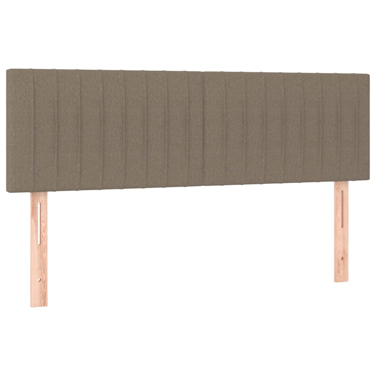Boxspring met matras stof taupe 140x190 cm