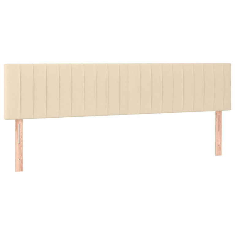 Boxspring met matras stof crèmekleurig 160x200 cm