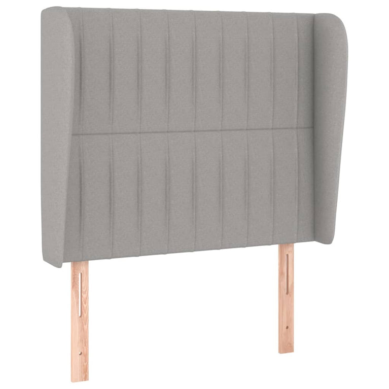Boxspring met matras stof lichtgrijs 80x200 cm