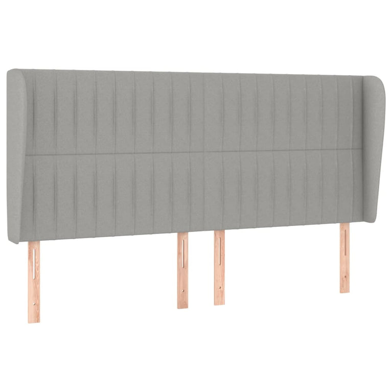 Boxspring met matras stof lichtgrijs 160x200 cm