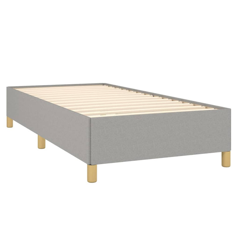 Boxspring met matras stof lichtgrijs 80x200 cm