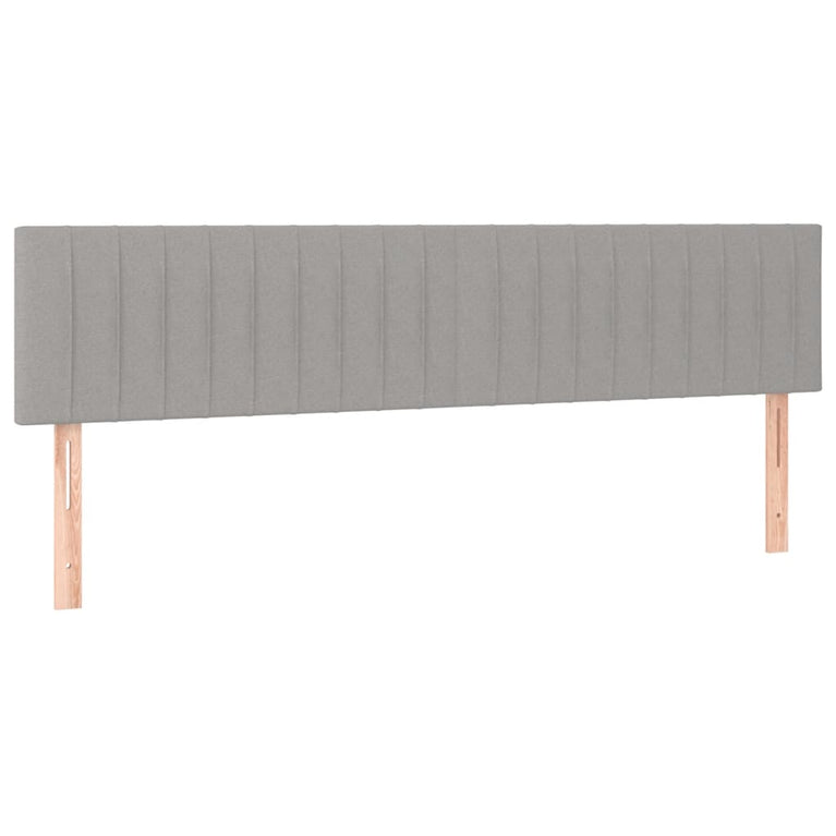 Boxspring met matras stof lichtgrijs 160x200 cm