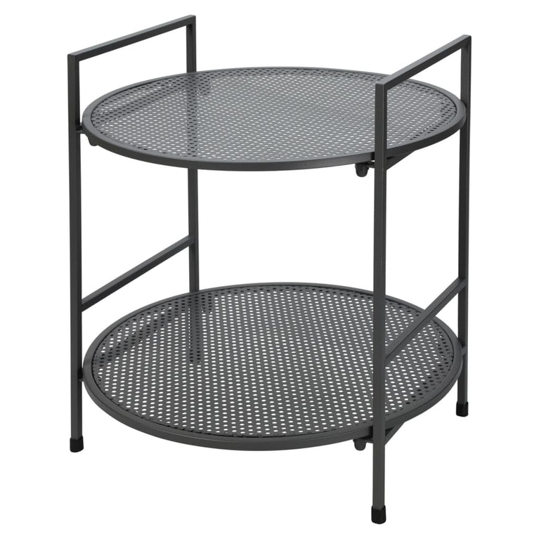 ProGarden Bijzettafel 2-laags staal matantracietkleurig