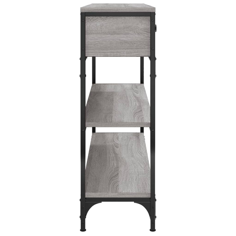 Wandtafel 100x25x75 cm bewerkt hout grijs sonoma eikenkleurig