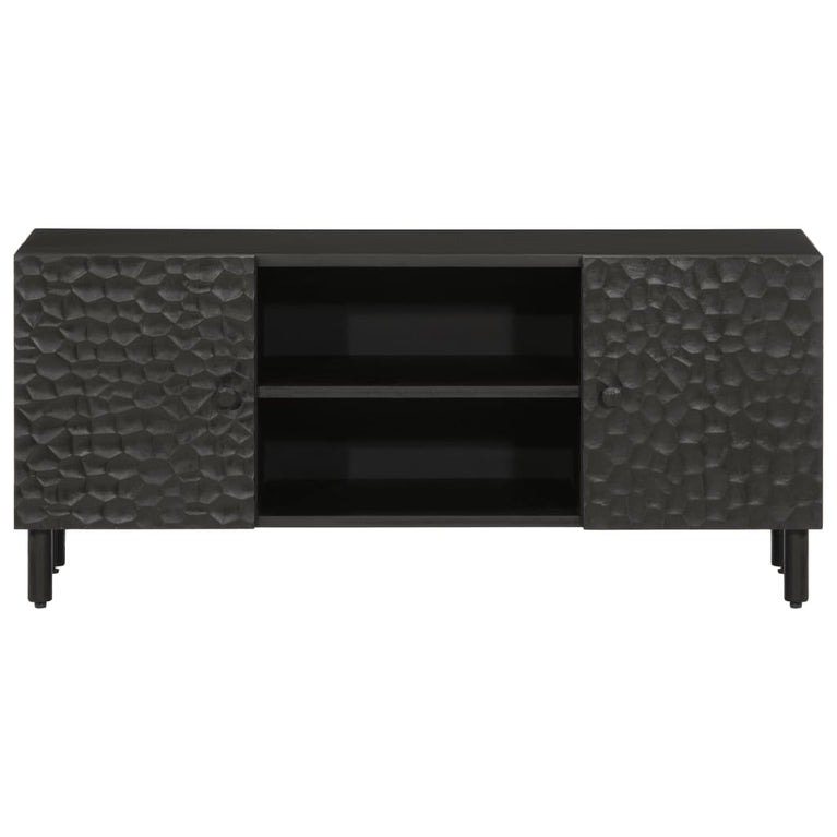 Tv-meubel 105x33x46 cm massief mangohout zwart