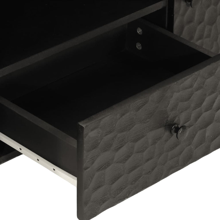 Tv-meubel 105x33x46 cm massief mangohout zwart