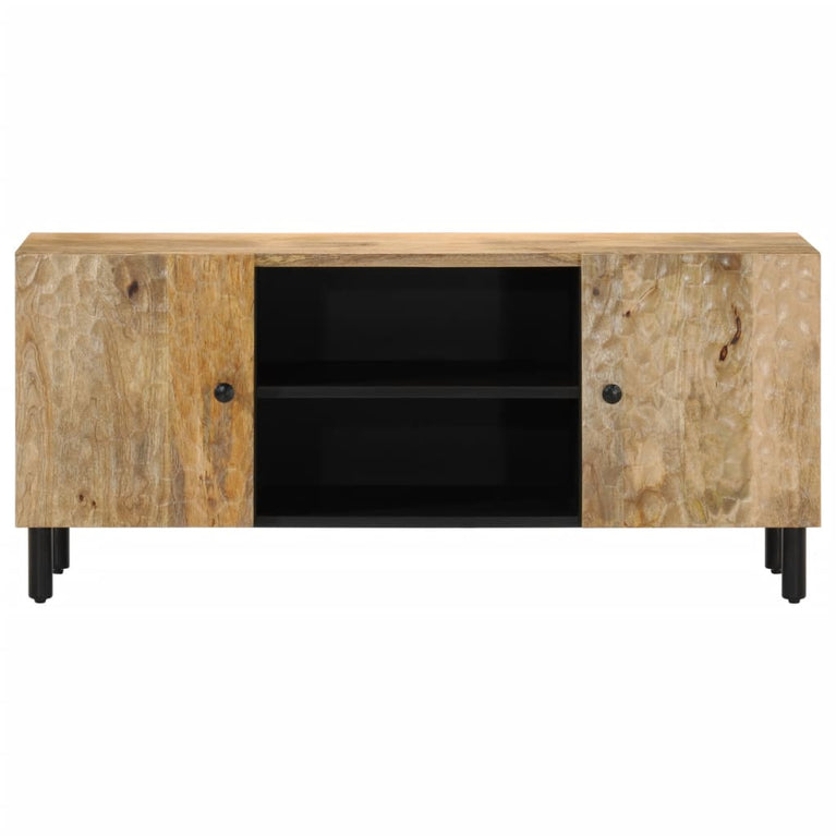 Tv-meubel 105x33x46cm massief mangohout