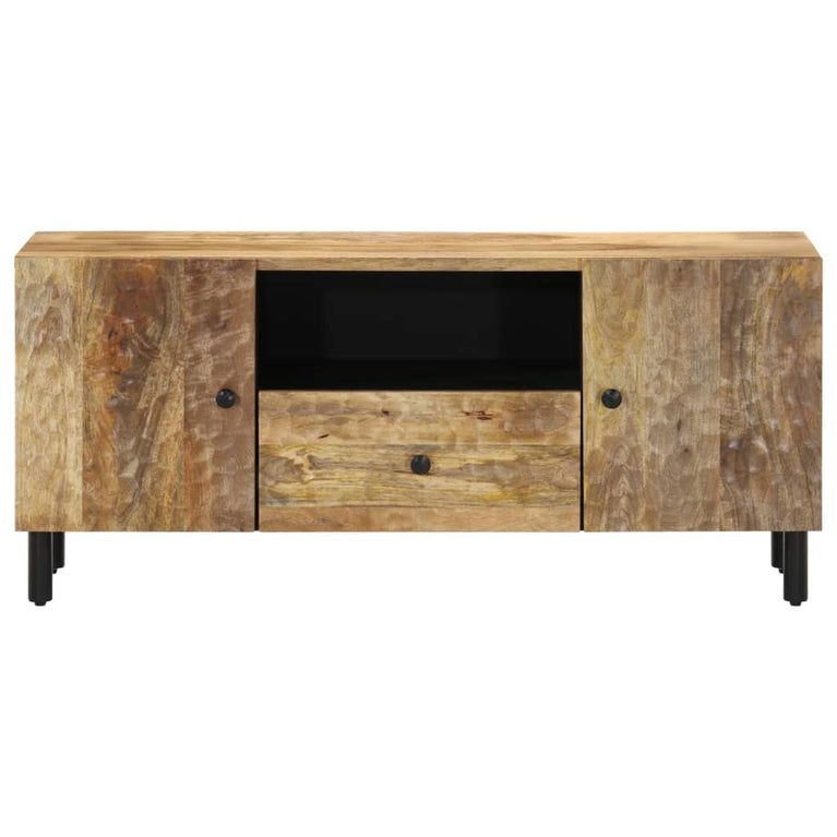 Tv-meubel 105x33x46cm massief mangohout
