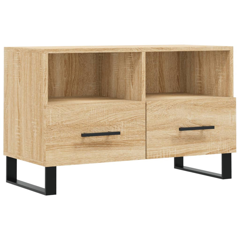 Tv-meubel 80x36x50 cm bewerkt hout sonoma eiken