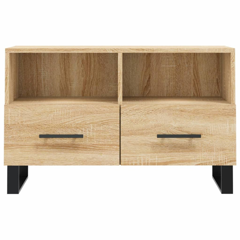Tv-meubel 80x36x50 cm bewerkt hout sonoma eiken