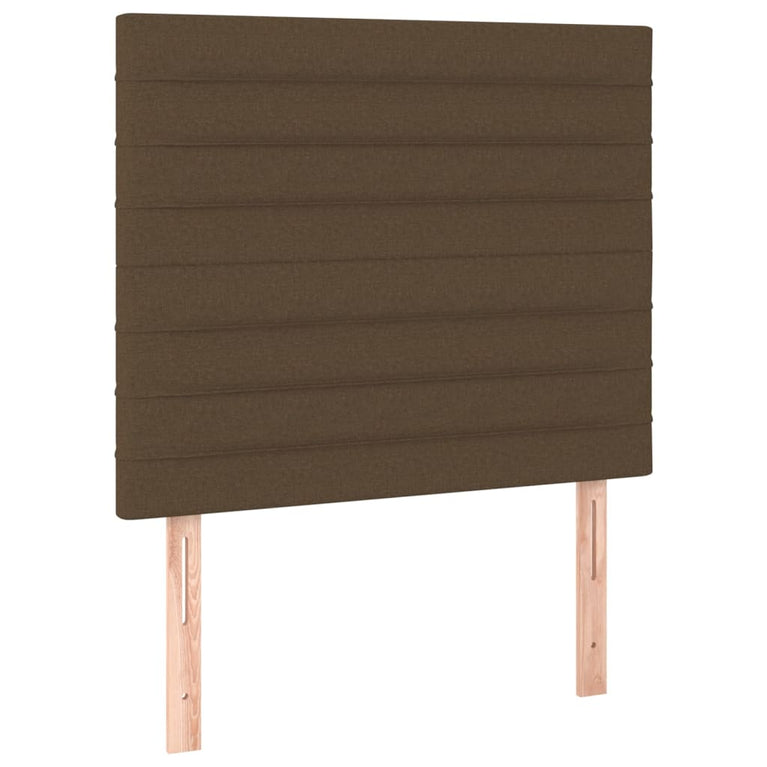 Boxspring met matras stof donkerbruin 80x200 cm
