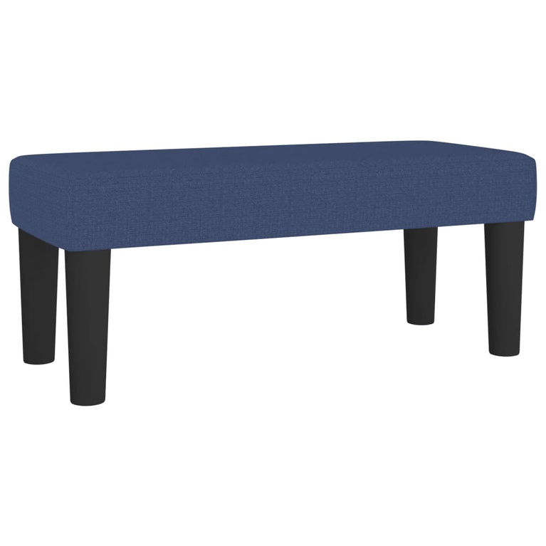 Boxspring met matras stof blauw 80x200 cm