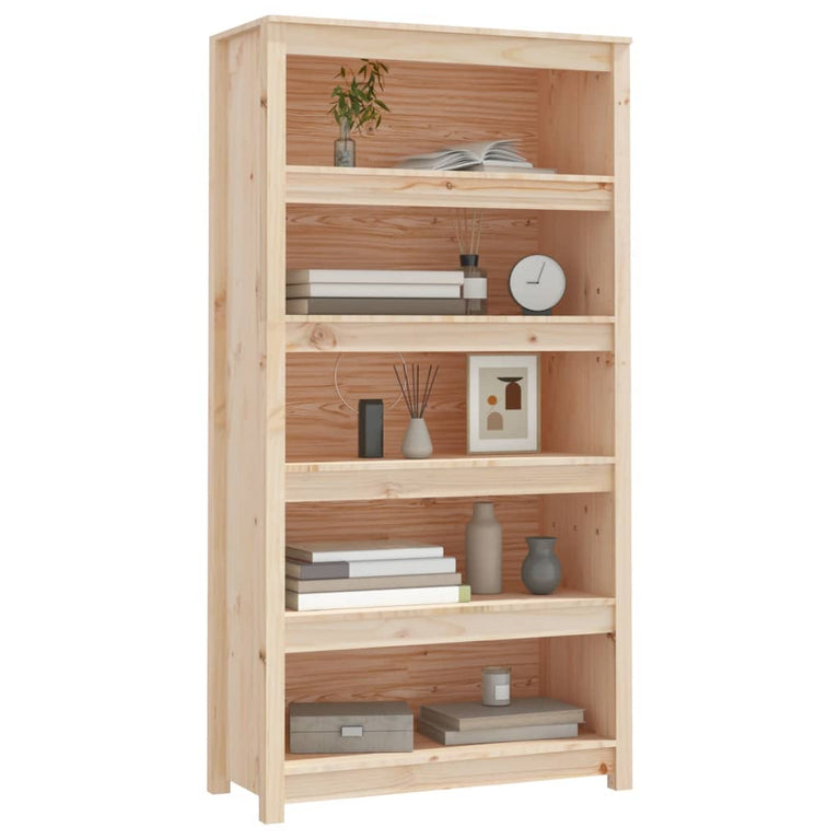 Boekenkast 80x35x154 cm massief grenenhout