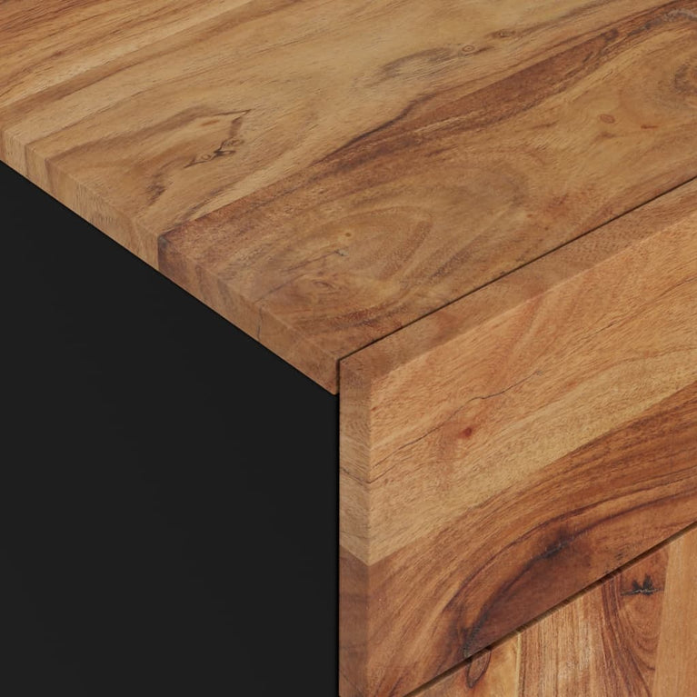 Nachtkastje 50x33x60 cm massief acaciahout en bewerkt hout