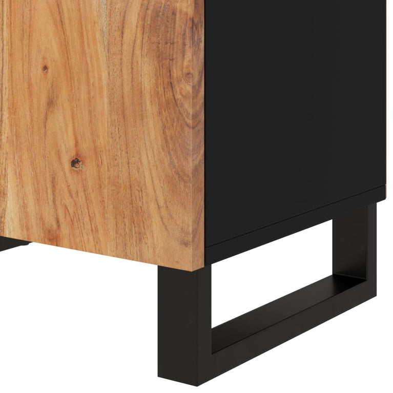 Nachtkastje 50x33x60 cm massief acaciahout en bewerkt hout