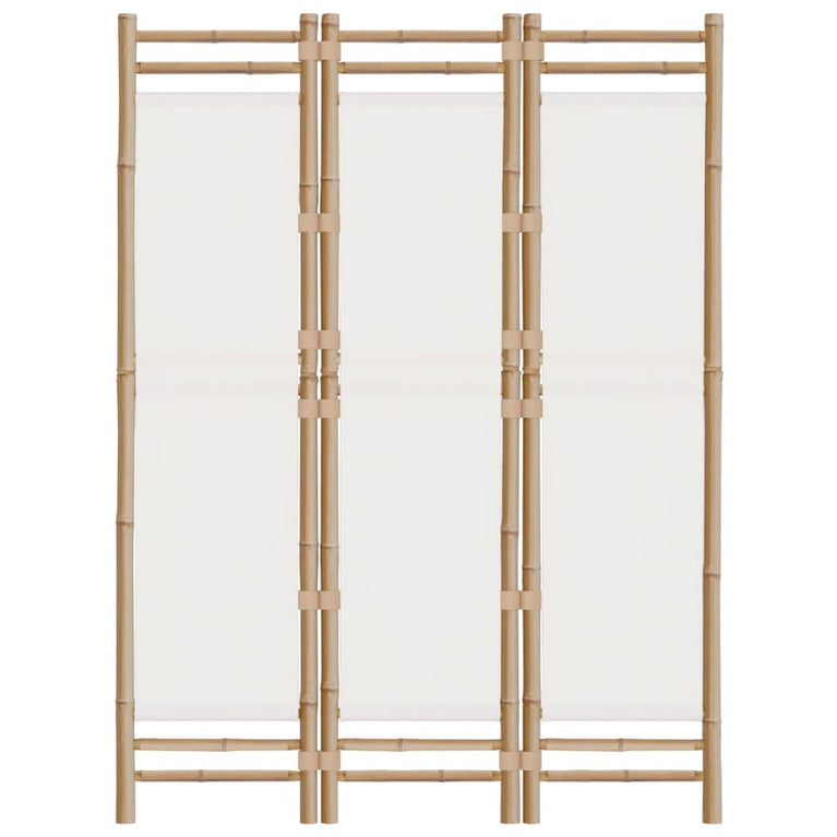 Kamerscherm 3-panelen inklapbaar 120 cm bamboe en canvas