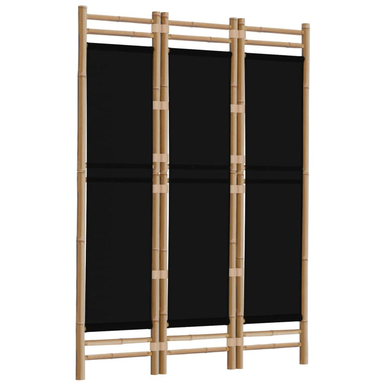 Kamerscherm 3-panelen inklapbaar 120 cm bamboe en canvas
