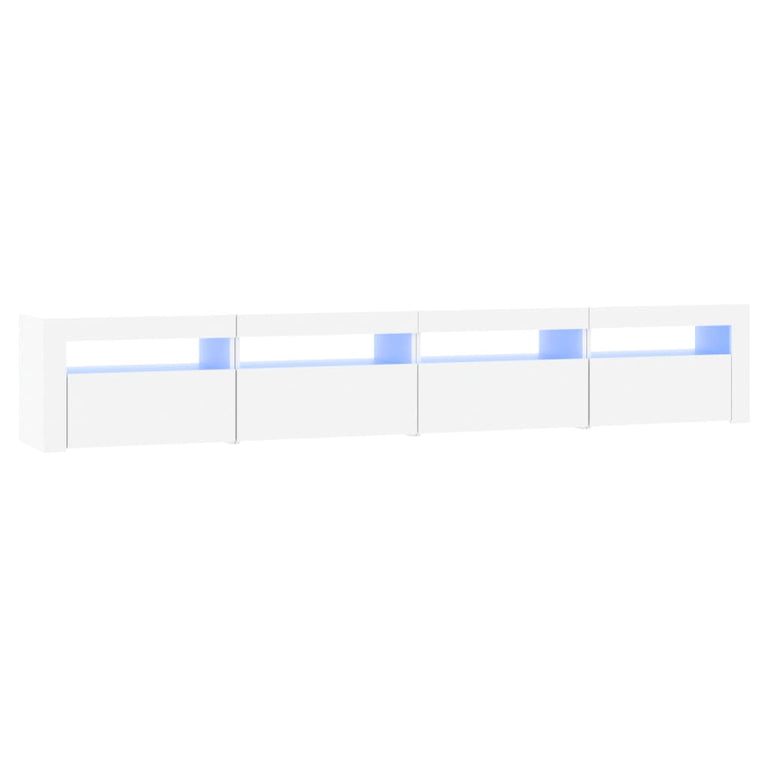 Tv-meubel met LED-verlichting 240x35x40 cm wit