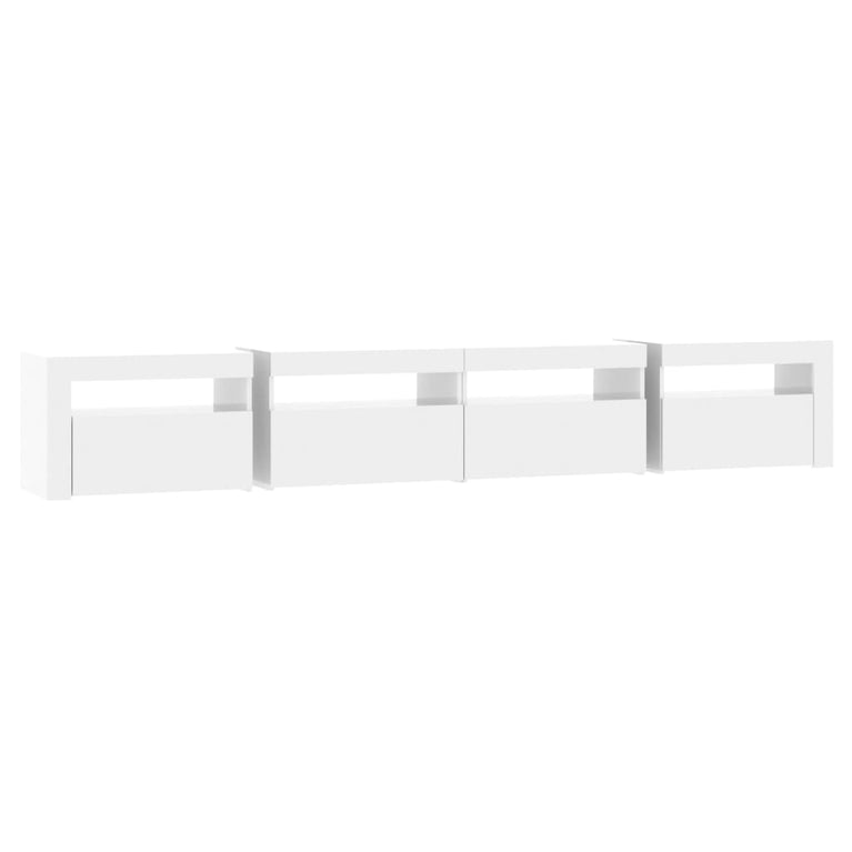 Tv-meubel met LED-verlichting 240x35x40 cm hoogglans wit
