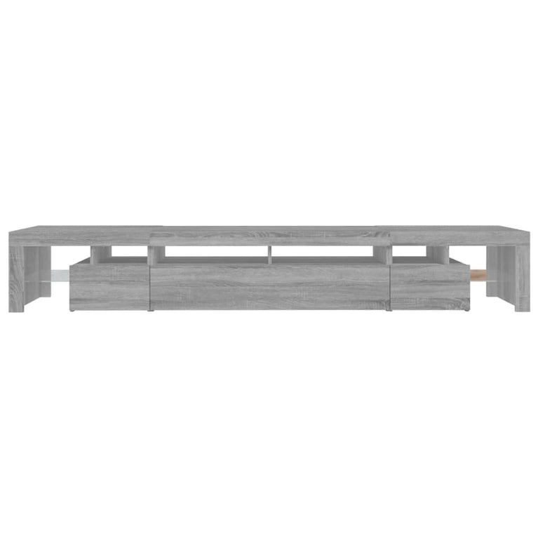 Tv-meubel met LED-verlichting 260x36,5x40 cm grijs sonoma eiken