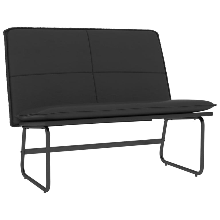 Bankje 100x75x76 cm kunstleer zwart