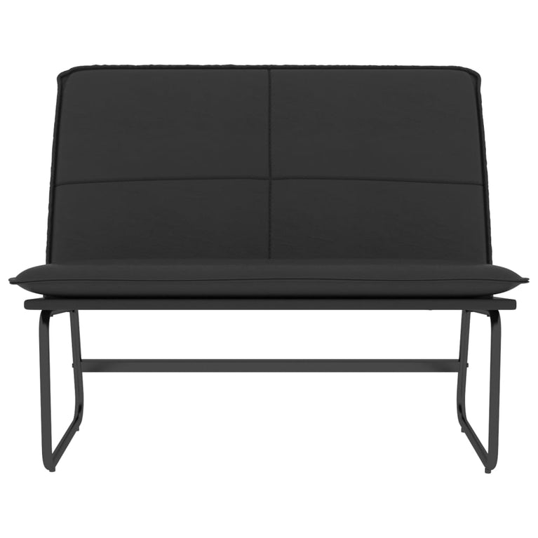 Bankje 100x75x76 cm kunstleer zwart