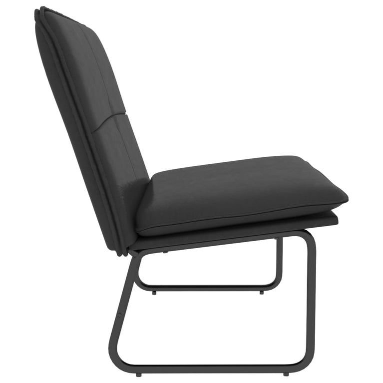 Bankje 100x75x76 cm kunstleer zwart