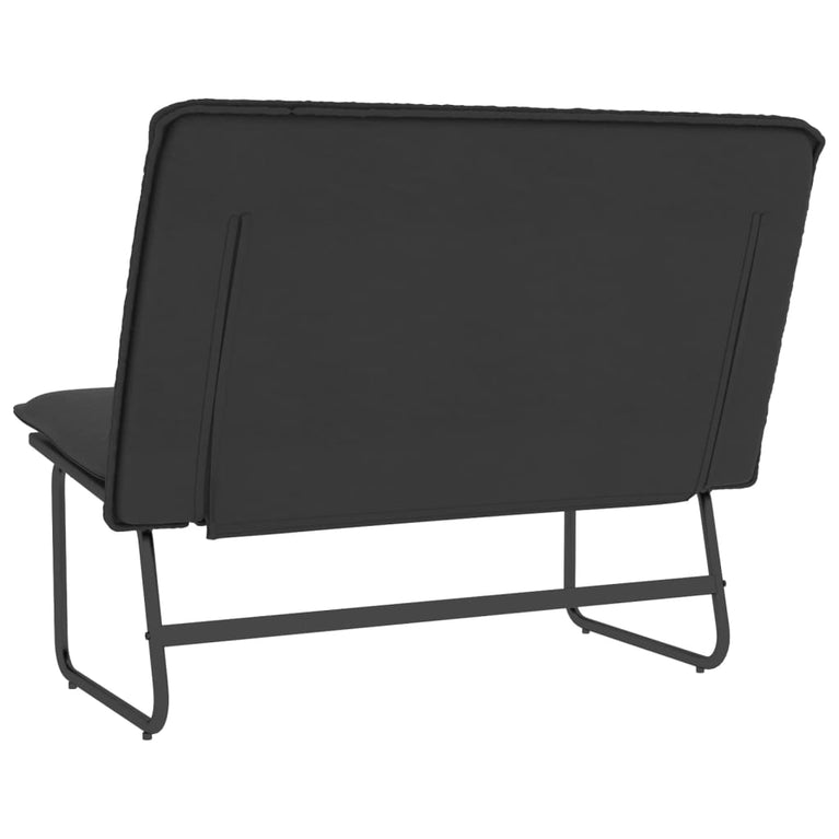 Bankje 100x75x76 cm kunstleer zwart
