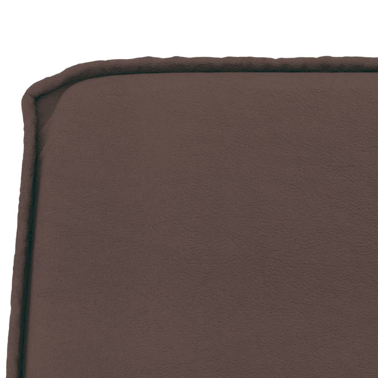 Bankje 100x75x76 cm kunstleer bruin