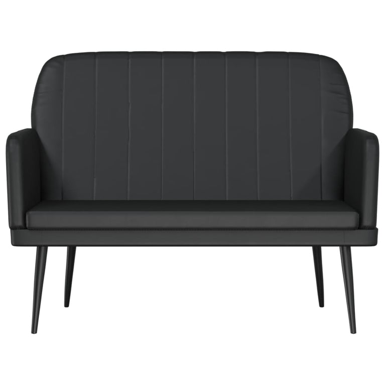 Bankje 107x80x81 cm kunstleer zwart