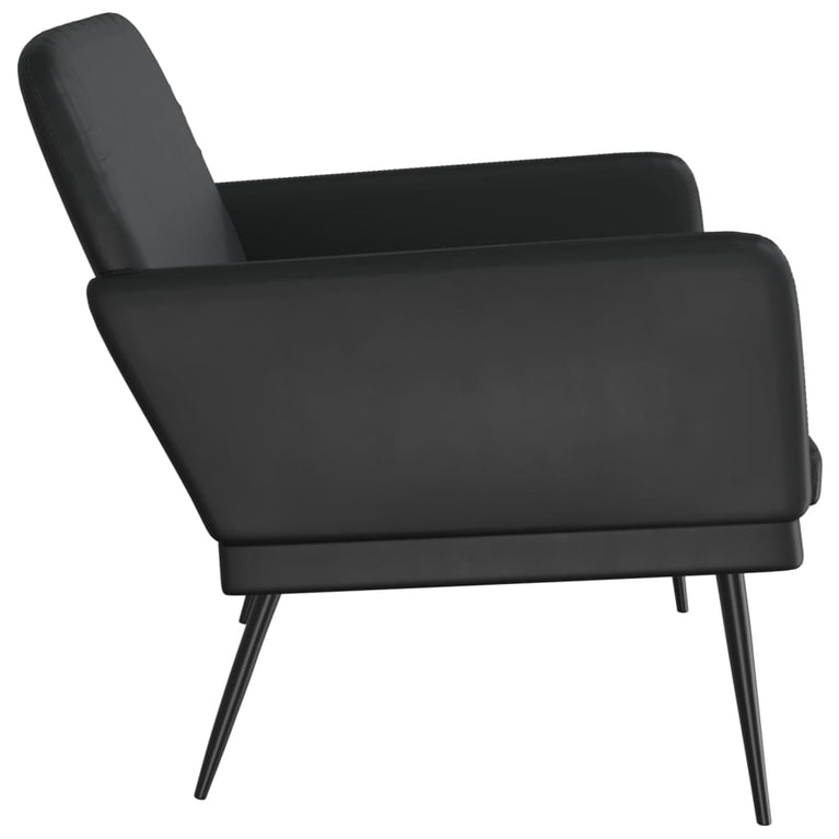 Bankje 107x80x81 cm kunstleer zwart