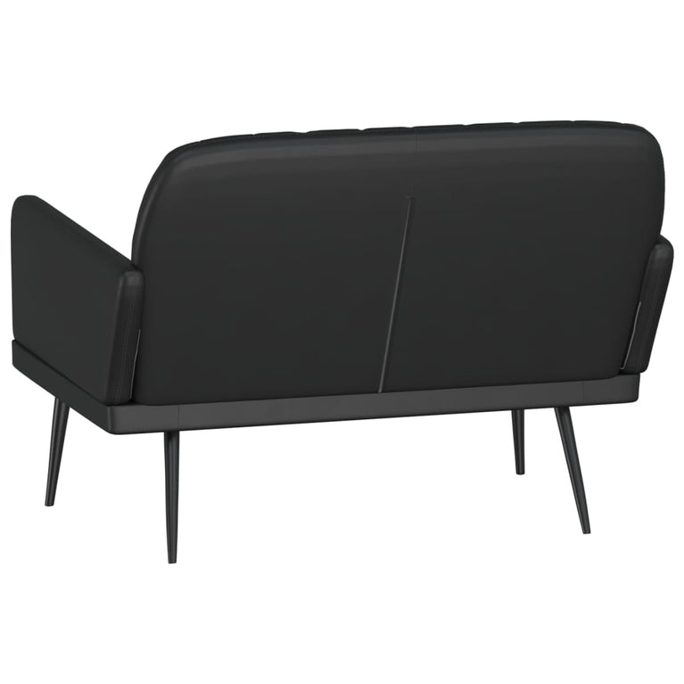 Bankje 107x80x81 cm kunstleer zwart