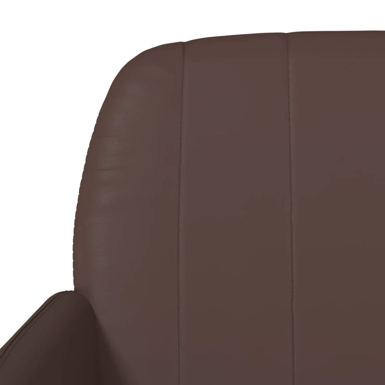 Bankje 107x80x81 cm kunstleer bruin