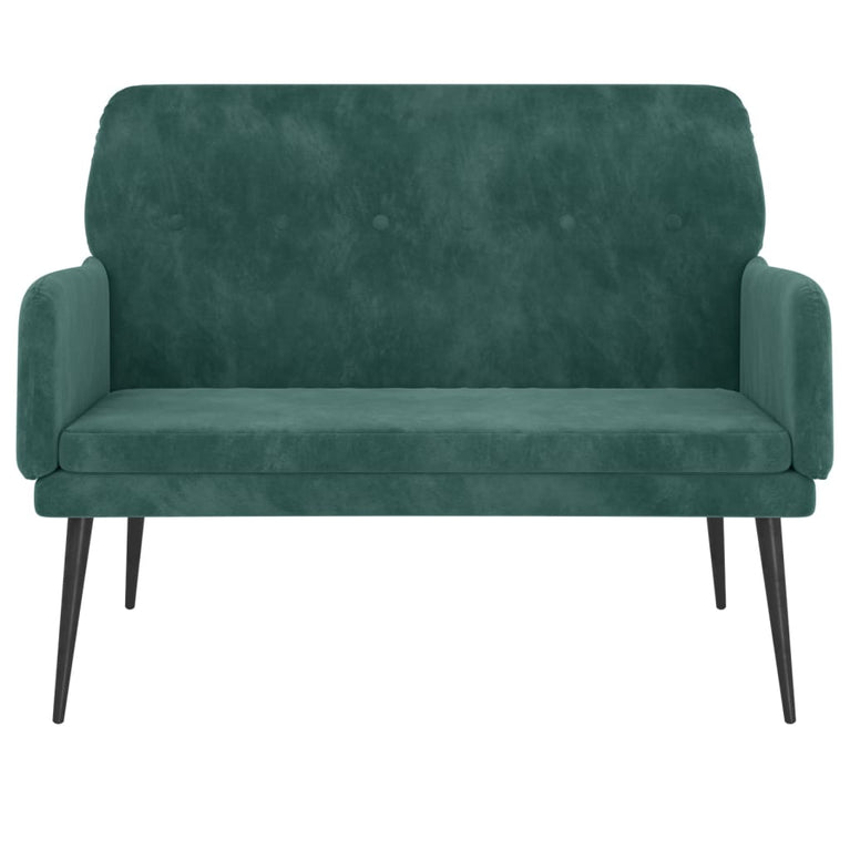 Bankje 108x79x79 cm fluweel donkergroen