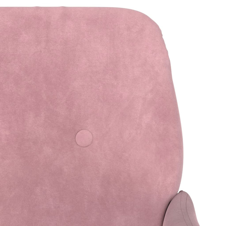 Bankje 108x79x79 cm fluweel roze