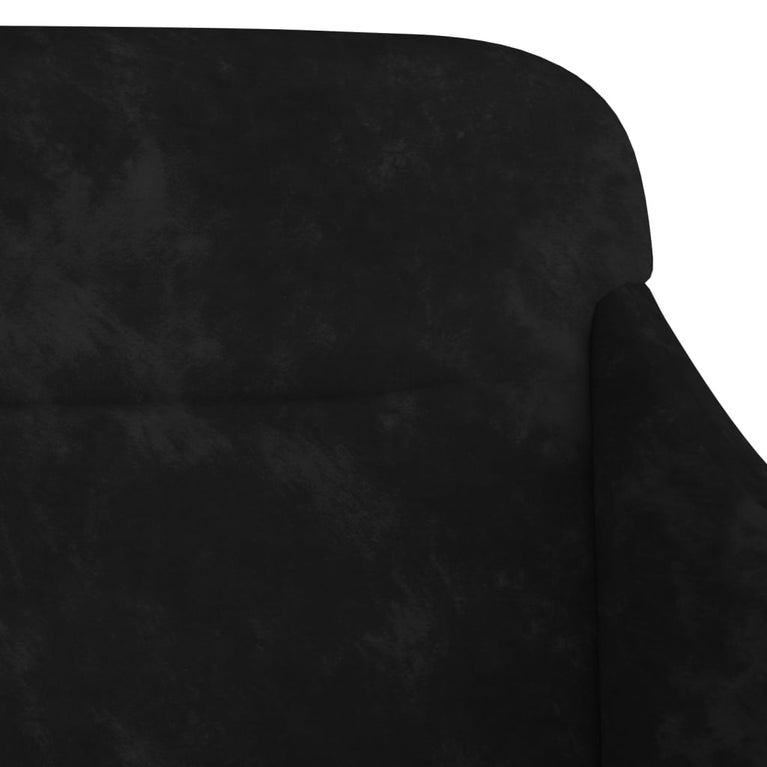 Bankje 110x76x80 cm fluweel zwart