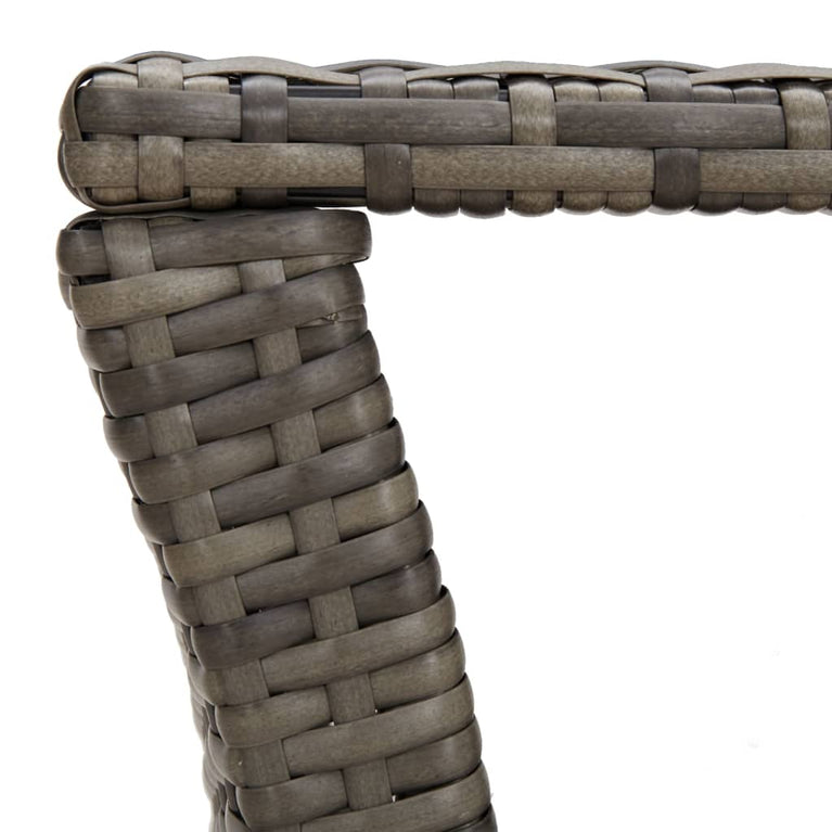 Salontafel 100x50x40 cm poly rattan grijs