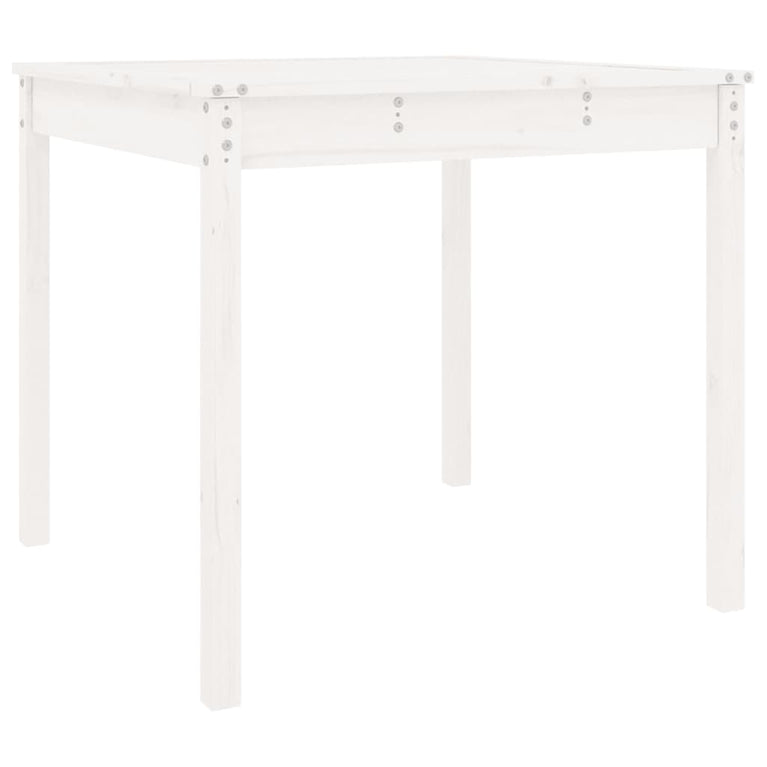 Tuintafel 82,5x82,5x76 cm massief grenenhout wit