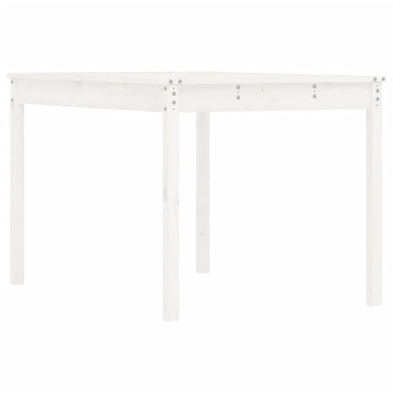 Tuintafel 121x82,5x76 cm massief grenenhout wit