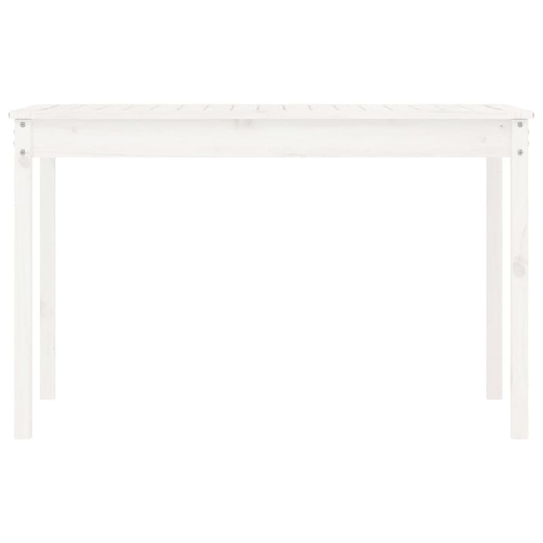 Tuintafel 121x82,5x76 cm massief grenenhout wit